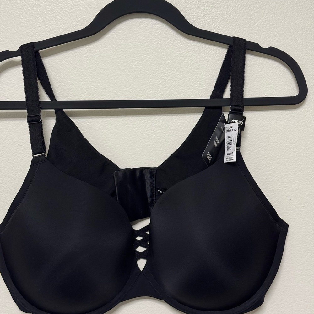 Torrid Wire Push up Plunge corset front 360 smoothing bra black